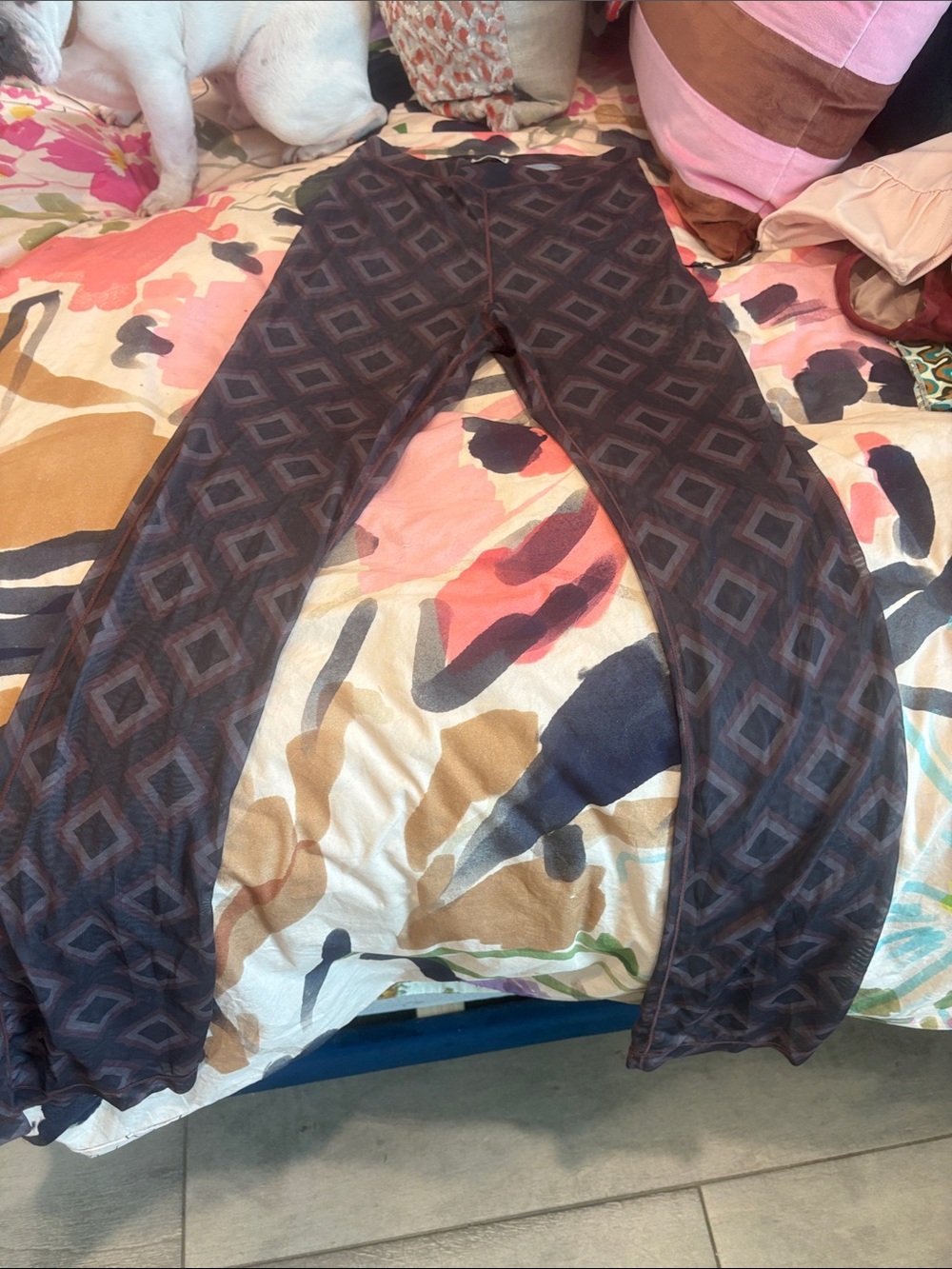 FP Movement by Free People Sheer Geometric Coverup Pants — Brown